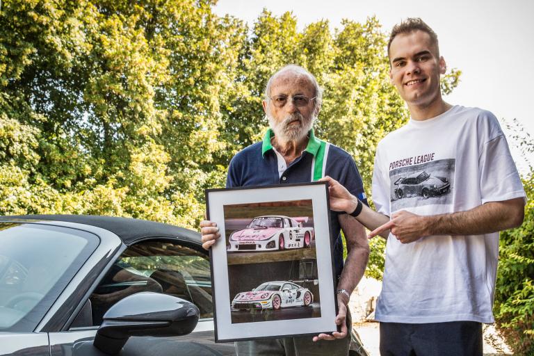 Lunch with a legend: young Porsche racing star Laurin Heinrich meets an icon of the marque